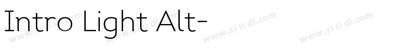 Intro Light Alt字体转换
